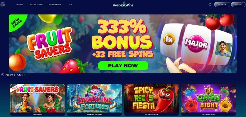 Heapsowins Casino casino bonuses interface